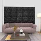 vidaXL 3D Wall Panels 48 Pcs 50X50cm Diamond Black 12 M²