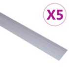 vidaXL Floor Profiles 5 Pcs Aluminium 134cm Silver