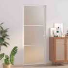 vidaXL Interior Door 83X201.5cm White Matt Glass And Aluminium
