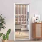 vidaXL Interior Door 93X201.5cm White ESG Glass And Aluminium