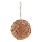 Layered greens Natural Cork Round Bauble (D) 95mm