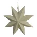 Layered greens White Paper Star Hanging decoration set, Set of 2 (D) 200mm