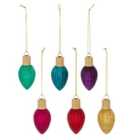 Historical twist Multicolour Glass Hanging decoration set, Pack of 6