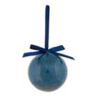 Shadow play Blue Red dots Plastic Round Bauble (D) 73mm