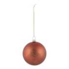 Shadow play Copper effect Plastic Round Bauble (D) 80mm