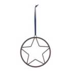 Shadow play Brushed brass effect Star Wire Hanging decoration