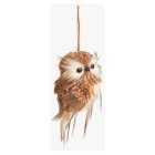Christmas Cottage Fluffy Owl Tree Decoration, each