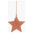 Christmas Cottage Copper Star Tree Decoration, each