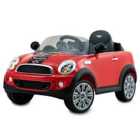 Rollplay Mini Cooper S Roadster 6 Volt Car With Remote Control - Red