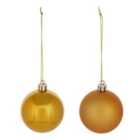 Refined classics Gold effect Plastic Round Christmas bauble set, Pack of 10 (D) 60mm