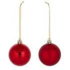 Refined classics Red Plastic Round Christmas bauble set, Pack of 10 (D) 60mm