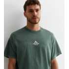 Dark Green Cotton Aspen Peaks Logo T-Shirt