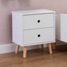 Liberty House Toys 2 Drawer White and Wood Kids Storage Cabinet
