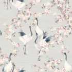 Arthouse Blossom Crane Pink and Natural Wallpaper