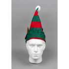 50pcs Christmas Elf Hat with Ears Xmas Santa Helper Hat Red and Green Xmas Fancy Dress Pom Party Costume Accessories One Size Adul
