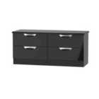 Ready Assembled Camden 4 Drawer Bed Box In Black Gloss