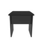 Ready Assembled Rattan Stool In Smooth Black