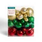 Set Of 50 Mixed Bauble - Red/Gold/Green