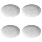 Set of 4 Maxwell & Williams Caviar Speckle Oval Plates