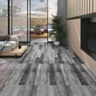 vidaXL PVC Flooring Planks 5.02 M² 2mm Self-adhesive Shiny Grey