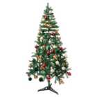 Relsy 6ft Green Christmas Tree, Artificial 3-Piece Xmas Tree With Stand