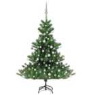 Berkfield Nordmann Fir Artificial Christmas Tree LED&Ball Set Green 120cm