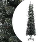 Berkfield Artificial Slim Christmas Tree with Stand Green 180 cm PVC