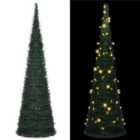 Berkfield Pop-up String Artificial Christmas Tree with LED Green 150 cm