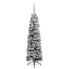 Berkfield Slim Artificial Christmas Tree with LEDs&Ball Set Green 240 cm