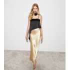 Gold Satin Maxi Skirt