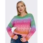 ONLY Multicoloured Knit Crew Neck Jumper