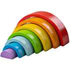 Bigjigs Toys Wooden Stacking Rainbow Toy Multicolour Small