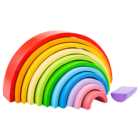 Bigjigs Toys Wooden Stacking Rainbow Toy Multicolour Large