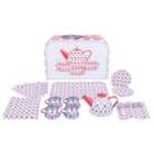 Bigjigs Toys Spotted Tea Set in a Case White