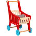 Bigjigs Toys Wooden Shopping Trolley Red