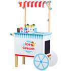 Bigjigs Toys Wooden Ice Cream Cart White