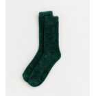Dark Green Fluffy Socks