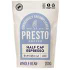 Presto Half Caf Espresso Coffee Beans 200g