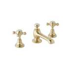 BC Designs Victrion Crosshead 3Th Basin Mixer Brushed Gold