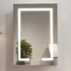 Living and Home White Single Door Frameless LED Mirror Bathroom Cabinet