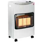 Living and Home Ceramic Gas Heater with Wheels White