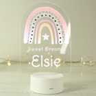 Personalised Pink Rainbow Colour Changing Night LED Light 