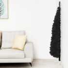Berkfield Slim Artificial Half Christmas Tree with Stand Black 180 cm