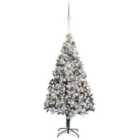 Berkfield Artificial Christmas Tree with LEDs&Ball Set Green 210 cm PVC