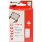 Velcro 25 x 25mm White Stick On Squares 24 pack