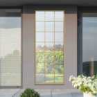 MirrorOutlet Genestra - Gold Modern Window Outdoor Garden Wall Mirror 79" X 31" (200CM X 80CM)