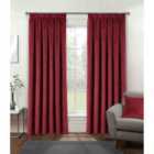 Enhanced Living Red Velvet, Supersoft, 100% Blackout, Thermal Single Door Curtain With Tape Top 66 X 84 Inch (168X214Cm)