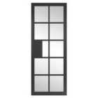 Jb Kind Doors Plaza Black Clear Glass P/F Glazed 35 X 1981 X 762