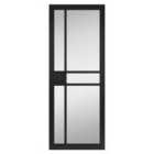 Jb Kind Doors City Black Clear Glass P/F Glazed 35 X 1981 X 610
