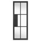 Jb Kind Doors Civic Black Clear Glass P/F Glazed 35 X 1981 X 838
